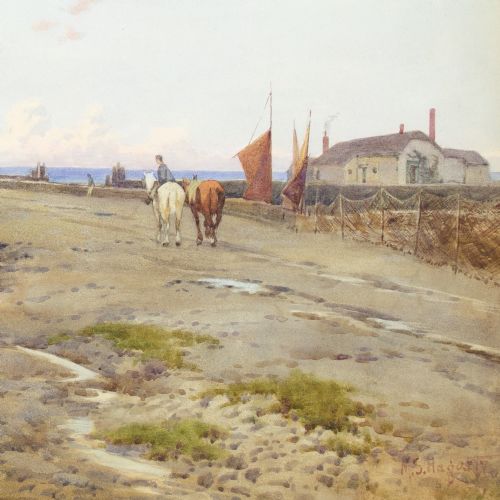 MARY SOPHIA HAGARTY PORLOCK WEIR ANTIQUE WATERCOLOUR - ADDITIONAL PHOTO 7