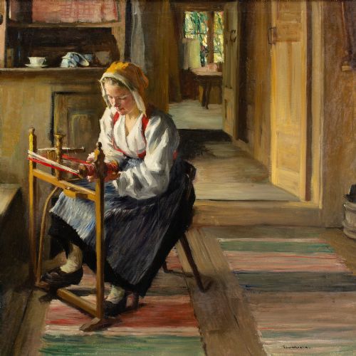 SAM UHRDIN VID BANDSTOLEN OIL PAINTING - ADDITIONAL PHOTO 5