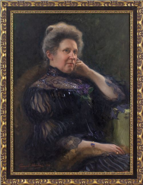 gunnar weinberg portrait of a woman antique oil painting - CATEGORY: ANTIQUE ART - DATED 1900