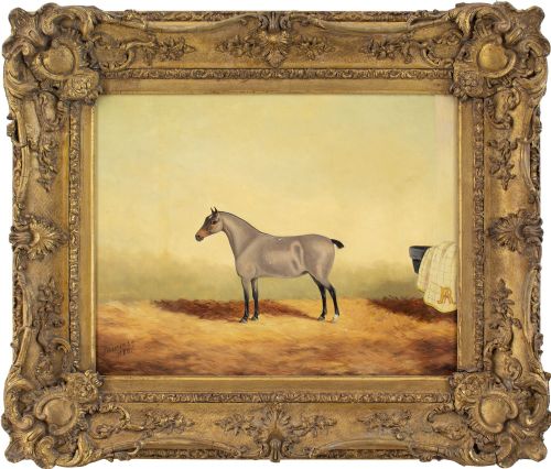 edward garraway portrait of tottie antique oil painting - CATEGORY: ANTIQUE ART - DATED 1880