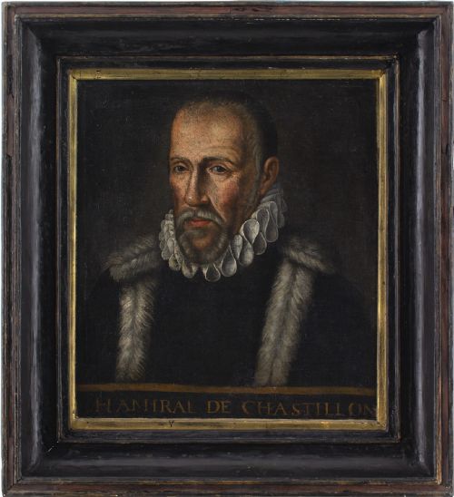 late 16thcentury dutch school portrait of gaspard de coligny admiral of france antique oil painting - CATEGORY: ANTIQUE ART - DATED 16TH CENTURY