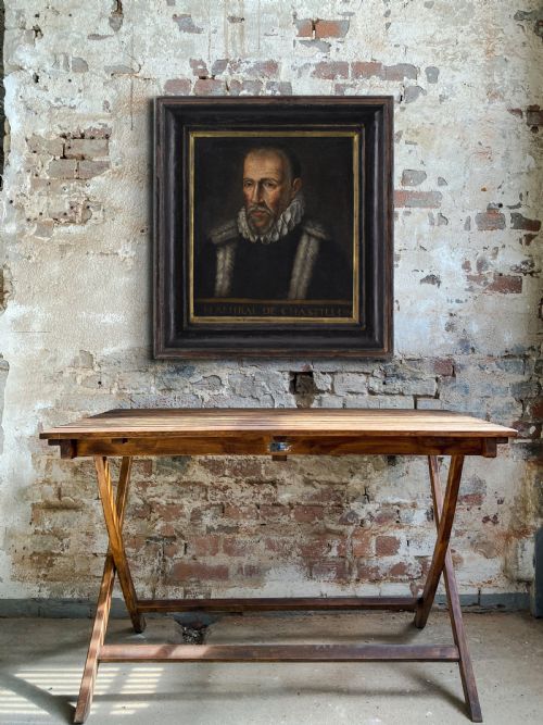 LATE 16THCENTURY DUTCH SCHOOL PORTRAIT OF GASPARD DE COLIGNY ADMIRAL OF FRANCE ANTIQUE OIL PAINTING - ADDITIONAL PHOTO 7