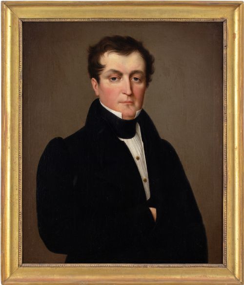 19thcentury english school portrait of a gentleman antique oil painting - CATEGORY: ANTIQUE ART - DATED 19TH CENTURY
