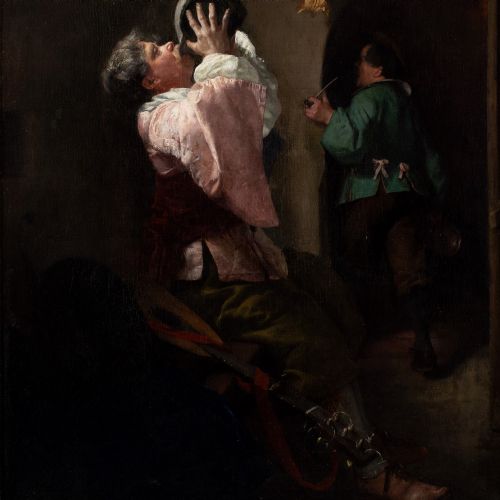 WILLIAM JOHN WAINWRIGHT RWS RBA THE DRUNKARD ANTIQUE OIL PAINTING - ADDITIONAL PHOTO 5