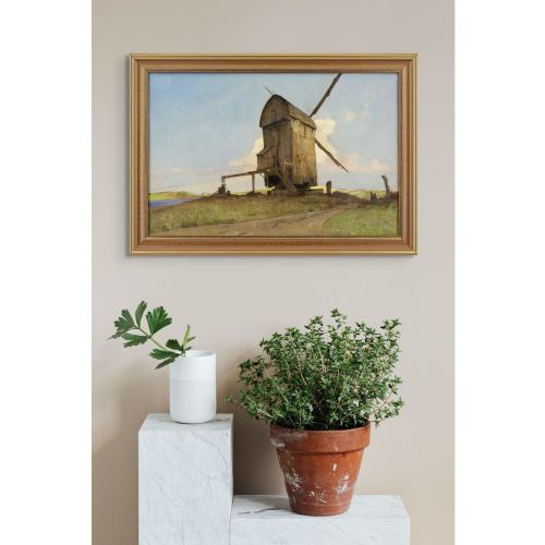 HARRY KLUGE LANDSCAPE WITH WINDMILL OIL PAINTING - ADDITIONAL PHOTO 1