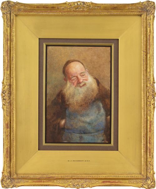 william john wainwright rws rba an elderly capuchin with apron antique watercolour - CATEGORY: ANTIQUE ART - DATED 1900