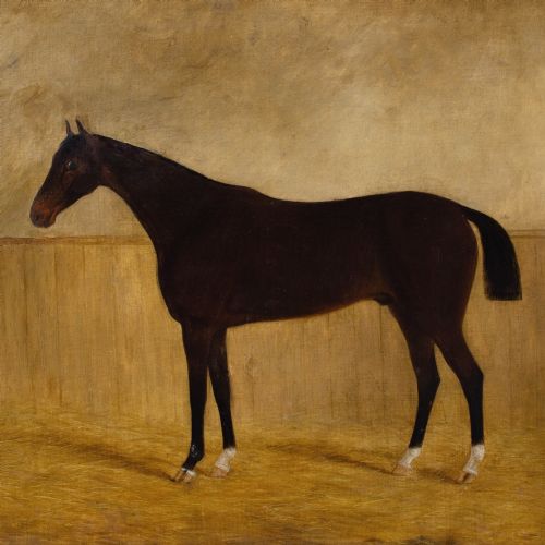 JAMES BLAZEBY INKERMAN IN A STABLE ANTIQUE OIL PAINTING - ADDITIONAL PHOTO 3