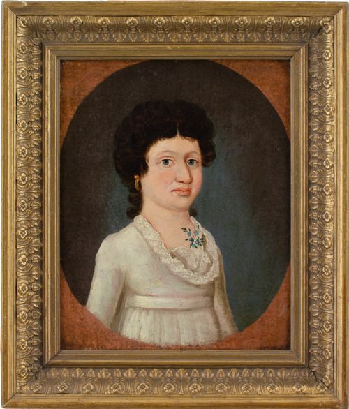 LATE 18THCENTURY FRENCH SCHOOL PAIR OF COMPANION PORTRAITS ANTIQUE OIL PAINTING - ADDITIONAL PHOTO 1