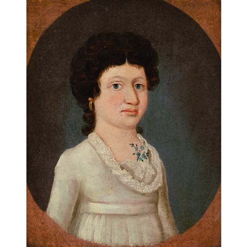 LATE 18THCENTURY FRENCH SCHOOL PAIR OF COMPANION PORTRAITS ANTIQUE OIL PAINTING - ADDITIONAL PHOTO 2