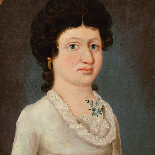 LATE 18THCENTURY FRENCH SCHOOL PAIR OF COMPANION PORTRAITS ANTIQUE OIL PAINTING - ADDITIONAL PHOTO 7