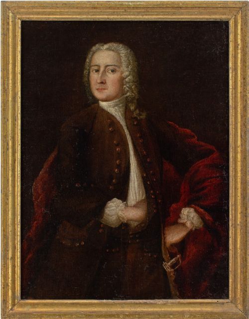 amalia von knigsmarck circle portrait of a nobleman antique oil painting - CATEGORY: ANTIQUE ART - DATED 18TH CENTURY