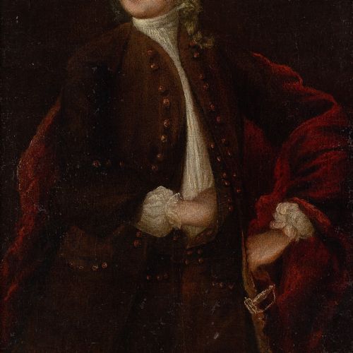 AMALIA VON KNIGSMARCK CIRCLE PORTRAIT OF A NOBLEMAN ANTIQUE OIL PAINTING - ADDITIONAL PHOTO 7