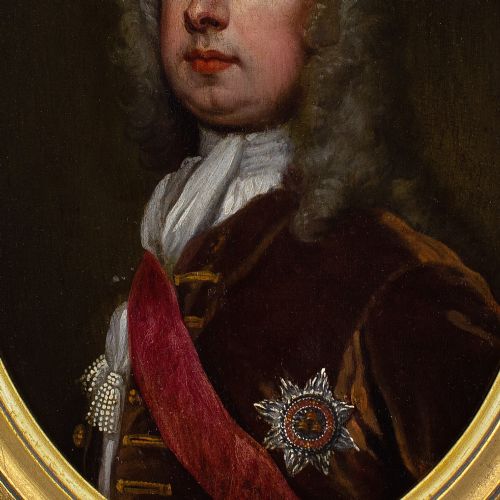 18THCENTURY ENGLISH SCHOOL PORTRAIT OF SPENCER COMPTON EARL OF WILMINGTON ANTIQUE OIL PAINTING - ADDITIONAL PHOTO 5