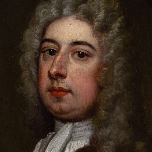 18THCENTURY ENGLISH SCHOOL PORTRAIT OF SPENCER COMPTON EARL OF WILMINGTON ANTIQUE OIL PAINTING - ADDITIONAL PHOTO 6