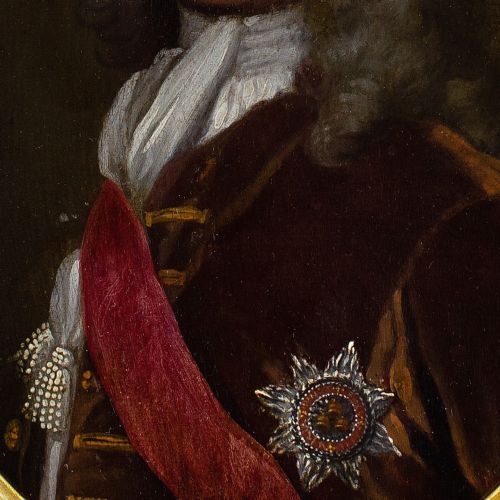 18THCENTURY ENGLISH SCHOOL PORTRAIT OF SPENCER COMPTON EARL OF WILMINGTON ANTIQUE OIL PAINTING - ADDITIONAL PHOTO 7