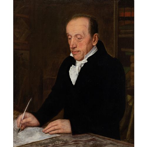 LUKAS KIRNER PORTRAIT OF JOHANN GEORG FINCKH ANTIQUE OIL PAINTING - ADDITIONAL PHOTO 1