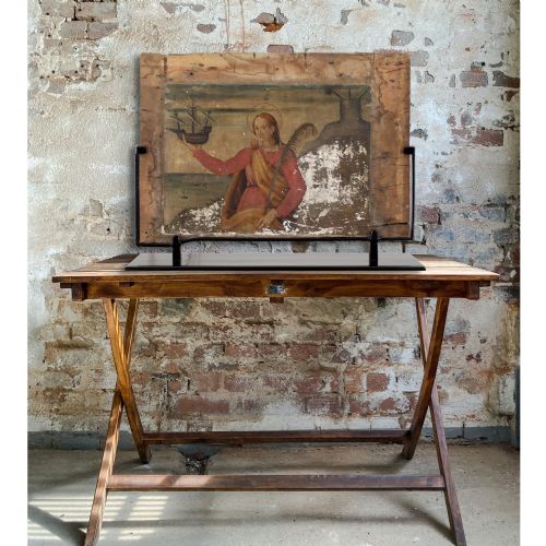 fig 3. Late 16th-Century Catalan School, Saint Madrona Of Thessalonica, Patron Saint Of Barcelona - Antique Tempera on Panel 