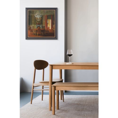 CHRISTIAN TILEMANNPETERSEN MANOR HOUSE INTERIOR ANTIQUE OIL PAINTING - ADDITIONAL PHOTO 3