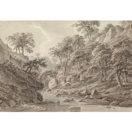 AMOS GREEN NEAR INGLETON YORKSHIRE ANTIQUE WATERCOLOUR - ADDITIONAL PHOTO 2