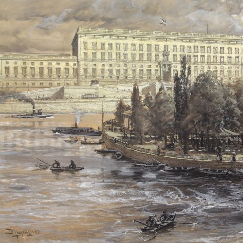DAVID LJUNGDAHL ROYAL PALACE PARLIAMENT HOUSE STOCKHOLM ANTIQUE DRAWING - ADDITIONAL PHOTO 8