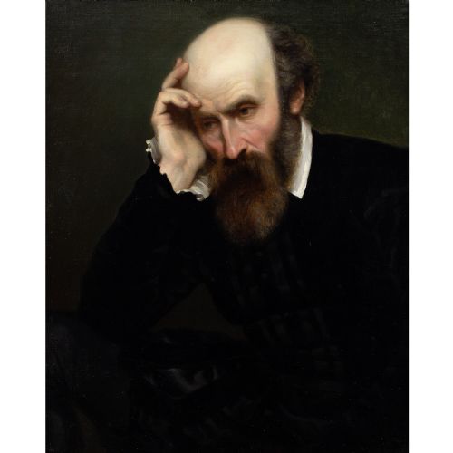 ALIDA RABE PORTRAIT OF A PHILOSOPHER ANTIQUE OIL PAINTING - ADDITIONAL PHOTO 2