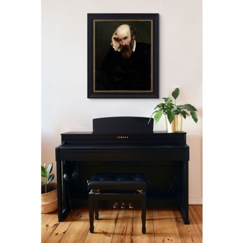 ALIDA RABE PORTRAIT OF A PHILOSOPHER ANTIQUE OIL PAINTING - ADDITIONAL PHOTO 4