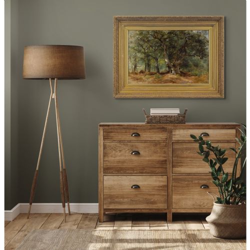 WILLIAM GOSLING RBA AN OAK TREE IN A SUNLIT GLADE ANTIQUE OIL PAINTING - ADDITIONAL PHOTO 3