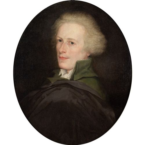 LATE 18THCENTURY FRENCH SCHOOL PORTRAIT OF A GENTLEMAN WITH A CLOAK ANTIQUE OIL PAINTING - ADDITIONAL PHOTO 2