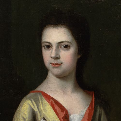 CHARLES DAGAR CIRCLE PORTRAIT OF A YOUNG LADY WITH A SPANIEL ANTIQUE OIL PAINTING - ADDITIONAL PHOTO 6