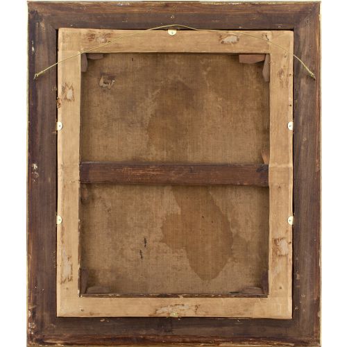 PIERRE GOBERT CIRCLE PORTRAIT OF A LADY ANTIQUE OIL PAINTING - ADDITIONAL PHOTO 8