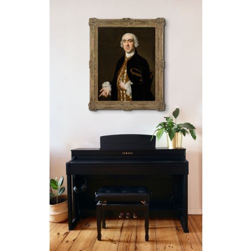 HENRY PICKERING CIRCLE PORTRAIT OF A GENTLEMAN WITH A TRICORN ANTIQUE OIL PAINTING - ADDITIONAL PHOTO 3