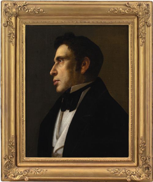 19thcentury german school portrait of a gentleman antique oil painting - CATEGORY: ANTIQUE ART - DATED 19TH CENTURY