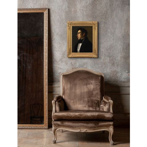 19THCENTURY GERMAN SCHOOL PORTRAIT OF A GENTLEMAN ANTIQUE OIL PAINTING - ADDITIONAL PHOTO 2