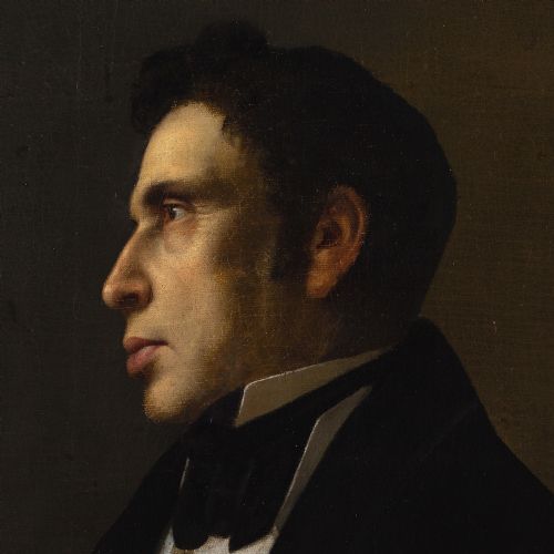 19THCENTURY GERMAN SCHOOL PORTRAIT OF A GENTLEMAN ANTIQUE OIL PAINTING - ADDITIONAL PHOTO 6