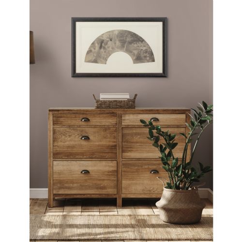 CYRUS CUNEO SYMBOLIST FAN DESIGN WITH COUPLE CHERUBS GARDEN ANTIQUE DRAWING - ADDITIONAL PHOTO 3
