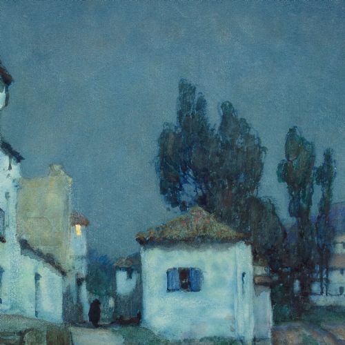 ALBERT MOULTON FOWERAKER RBA MOONLIGHT ALGECIRAS WATERCOLOUR - ADDITIONAL PHOTO 3