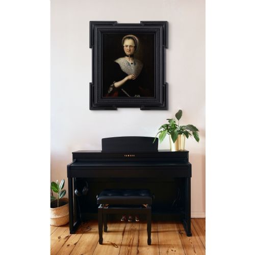 EARLY 18THCENTURY SWISS SCHOOL PORTRAIT OF A CANONESS ANTIQUE OIL PAINTING - ADDITIONAL PHOTO 2