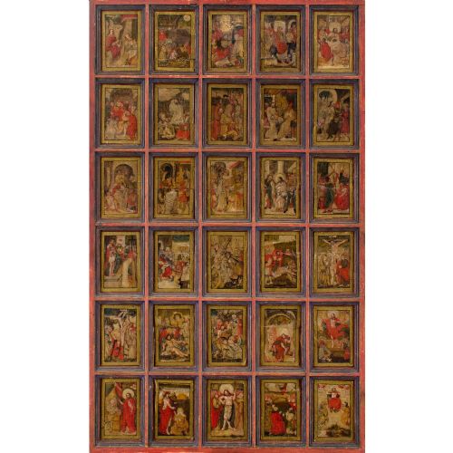 EARLY 17TH CENTURY GERMAN SCHOOLVITA CHRISTI THIRTY MINIATURES INK AND PIGMENT WITH GILT ON PAPER - ADDITIONAL PHOTO 1