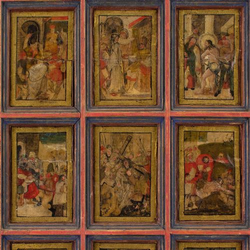 EARLY 17TH CENTURY GERMAN SCHOOLVITA CHRISTI THIRTY MINIATURES INK AND PIGMENT WITH GILT ON PAPER - ADDITIONAL PHOTO 4