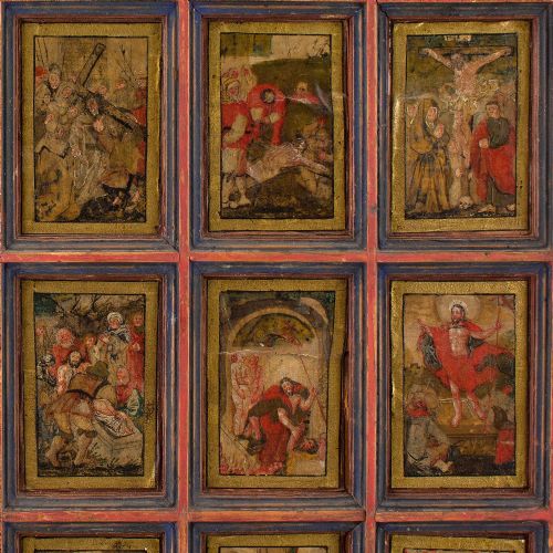 EARLY 17TH CENTURY GERMAN SCHOOLVITA CHRISTI THIRTY MINIATURES INK AND PIGMENT WITH GILT ON PAPER - ADDITIONAL PHOTO 6