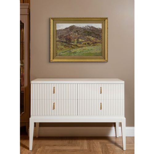 BJRN SMITHHALD MOUNTAIN FARM ANTIQUE OIL PAINTING - ADDITIONAL PHOTO 3