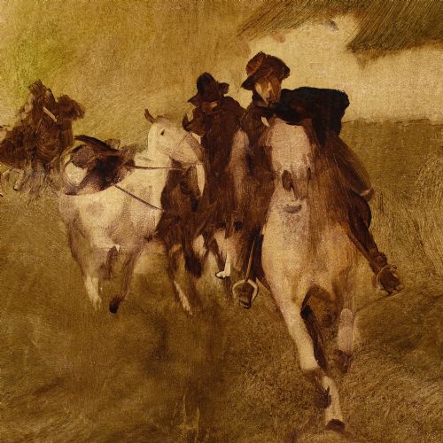 fig 6. Wilhelm Schreuer, Full Gallop - Antique Oil Painting