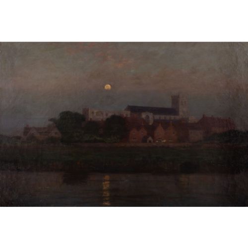 ALLEN G FOLLIOTTSTOKES SUNDAY EVENING CORNWALL ANTIQUE OIL PAINTING - ADDITIONAL PHOTO 1