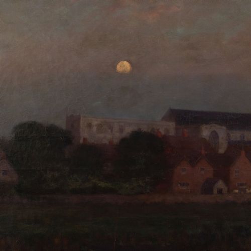 ALLEN G FOLLIOTTSTOKES SUNDAY EVENING CORNWALL ANTIQUE OIL PAINTING - ADDITIONAL PHOTO 6