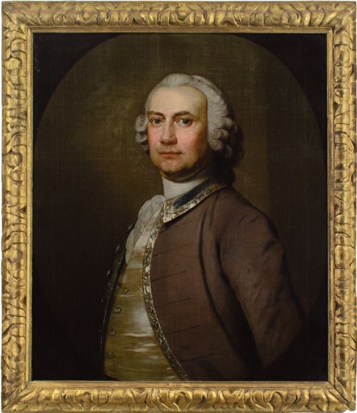 frans van der mijn portrait of a gentleman antique oil painting - CATEGORY: ANTIQUE ART - DATED 1750