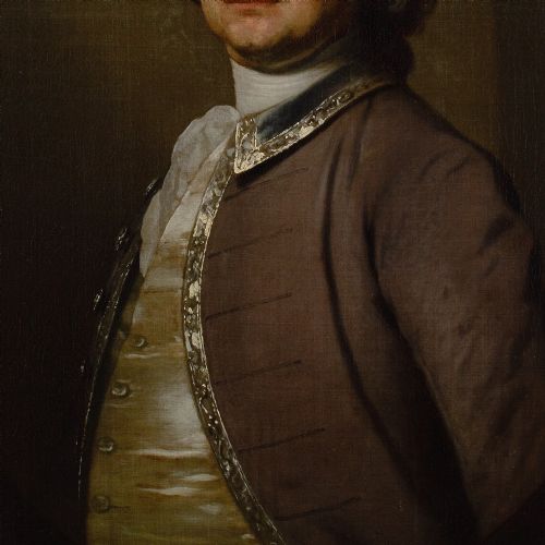 FRANS VAN DER MIJN PORTRAIT OF A GENTLEMAN ANTIQUE OIL PAINTING - ADDITIONAL PHOTO 5