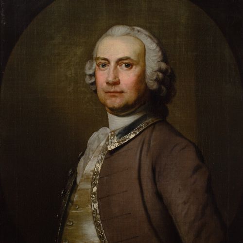 FRANS VAN DER MIJN PORTRAIT OF A GENTLEMAN ANTIQUE OIL PAINTING - ADDITIONAL PHOTO 6
