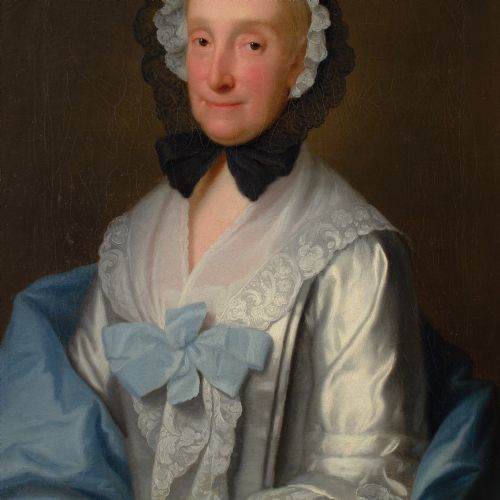 MID18THCENTURY ENGLISH SCHOOL PORTRAIT OF A LADY ANTIQUE OIL PAINTING - ADDITIONAL PHOTO 5
