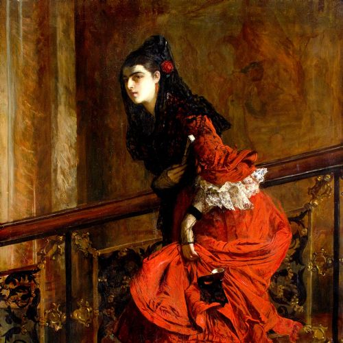 JOHN PETTIE RA HRSA THE HOUR ANTIQUE OIL PAINTING - ADDITIONAL PHOTO 4