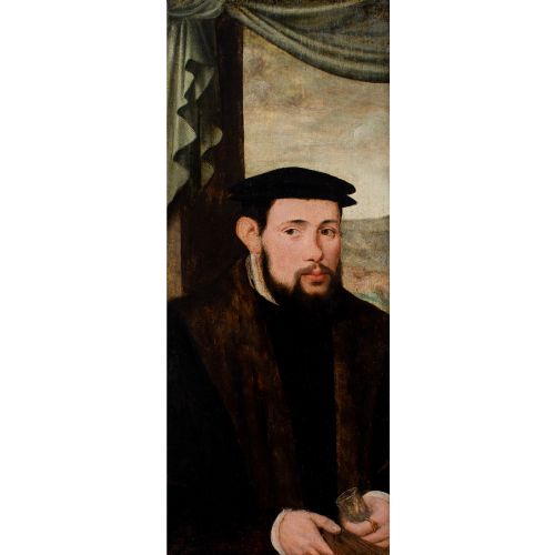 MID16THCENTURY SOUTH GERMAN SCHOOL PORTRAIT OF A NOBLEMAN ANTIQUE OIL PAINTING - ADDITIONAL PHOTO 1
